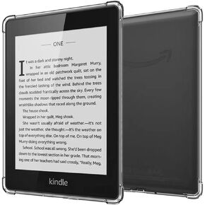 Clear Case Compatible for 6" All New Kindle 10th Generation 2019 Release (NOT Fit Kindle Paperwhite/Kindle Oasis),Slim Soft TPU Silicone Case Cover Skin for Kindle 10th Gen 2019 (Black Strap)