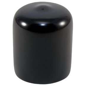 Caplugs 99390022 Plastic Round Cap VC-750-16, Vinyl, Cap ID 0.750" Length 1.000", Black (Pack of 25)