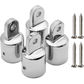 4Pcs 7/8 inch Top Cap External Eye End Boat Fittings Stainless Steel Marine Hardware