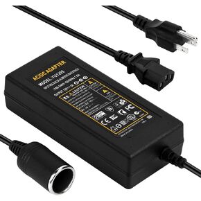 JRing AC to DC Converter 30A 110-220V 12V Car Cigarette Lighter Socket Power Adapter for Car Vacuum Tire Inflator and Other Car Devices Under 360W
