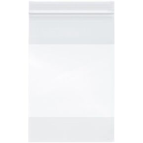Plymor 6" x 9" (Pack of 500), 4 Mil with White-Block Heavy Duty Zipper Reclosable Plastic Bags