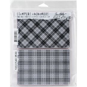 Tim Holtz - Stampers Anon Cling RBBR Stamp Set PFCT, Perfect Plaid