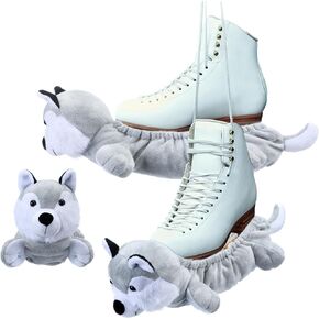 Dog Animal Ice Skate Blade Covers for Hockey Skates Cute Skating Soakers Cover Figure Skate Guards for Winter Skating Accessories Boys Kids Girls Adult