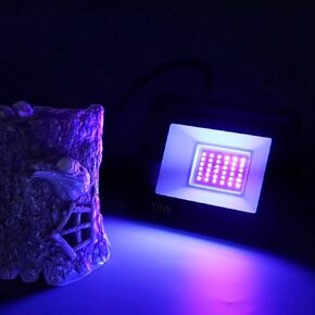 UV Light for Resin Curing 3D 30W Printer Curing Lamp Kit for SLA/DLP/LCD 3D Printing 395-405nm Efficient IP66 Waterproof Flood Light with 36pcs Black Light Lamp Beads