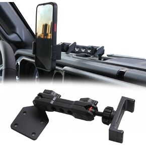 BESTAOO Dash Phone Holder Compatible with 2024 Jeep Wrangler JL 2/4 Door Interior Accessories, 360° Adjustable Cell Phone Mount (Clip)