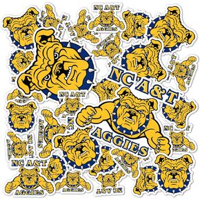 Desert Cactus North Carolina A&T State University Aggies Stickers Vinyl Decals Laptop Water Bottle Car Scrapbook T1 (Type 1-1)