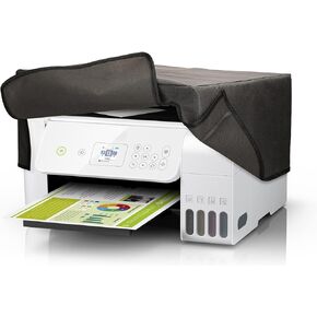 kwmobile Dust Cover Compatible with Epson Eco Tank ET-2826/2800 - Printer Case - Fabric Protector Cover - Light Grey