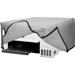 kwmobile Dust Cover Compatible with Epson Eco Tank ET-2826/2800 - Printer Case - Fabric Protector Cover - Light Grey