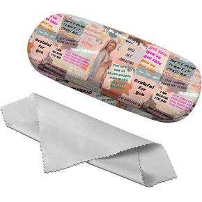 Eyeglasses Sunglasses Case Protective Glasses Cover Eyeglass Holder Box with Cleaning Cloth for Unisex Women Girls