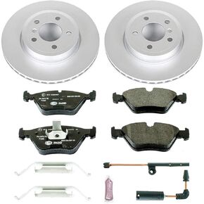 Power Stop ESK5298 Front Euro-Stop Brake Kit BMW and 1 Front Sensor Wire
