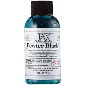 JAX Pewter Black - Metal Finishing Solution - Antique Finish Without Heat or Electricity - 2 Ounce