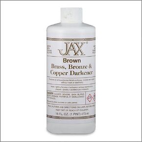 JAX Brown Darkener - Metal Finishing Solution - Antique Finish Without Heat or Electricity - Pint