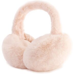PIGBENGO Foldable Ear Muffs for Women Cold Weather Fluffy Earmuffs Winter Warm Headband Cute Slouchy Ear Warmers