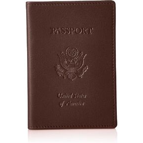 Royce Leather RFID Blocking Passport Travel Document Organizer in Leather, Black, One Size