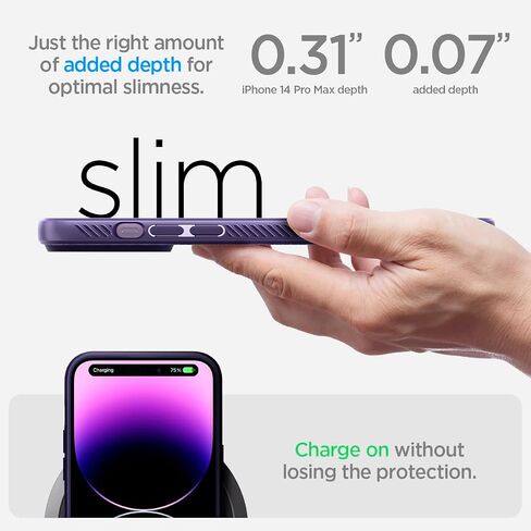 Spigen Liquid Air Armor مصمم لهاتف iPhone 14 Pro Max (2022) - أسود مطفي in Saudi Arabia