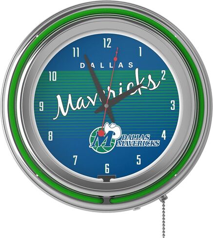Dallas Mavericks Hardwood Classic NBA Chrome Neon Clock in Saudi Arabia