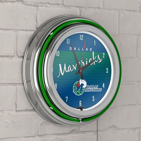 Dallas Mavericks Hardwood Classic NBA Chrome Neon Clock in Saudi Arabia