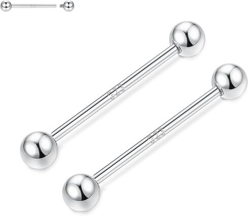 FIASASO 14G حلقات الحلمة G23 التيتانيوم الحلمة الحدائد الحلمة الثقب اللسان خواتم تشيكوسلوفاكيا مستقيم الحلمة بار للنساء الرجال الحلمة ثقب المجوهرات 12 مم 14 مم 16 مم 18 مم in Kuwait