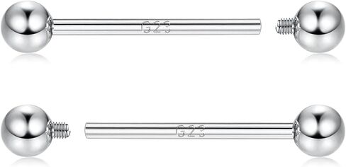FIASASO 14G حلقات الحلمة G23 التيتانيوم الحلمة الحدائد الحلمة الثقب اللسان خواتم تشيكوسلوفاكيا مستقيم الحلمة بار للنساء الرجال الحلمة ثقب المجوهرات 12 مم 14 مم 16 مم 18 مم in Kuwait