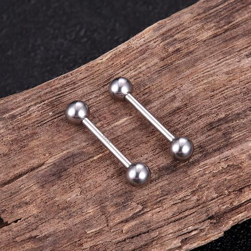 FIASASO 14G حلقات الحلمة G23 التيتانيوم الحلمة الحدائد الحلمة الثقب اللسان خواتم تشيكوسلوفاكيا مستقيم الحلمة بار للنساء الرجال الحلمة ثقب المجوهرات 12 مم 14 مم 16 مم 18 مم in Kuwait