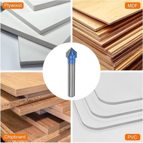 2 قطعة لقم التوجيه 3/8 "ضياء 1/4" عرقوب 90 درجة فولت نوع نهاية مطحنة كربيد لأعمال النجارة والنجارة والنقش أدوات تقطيع الحواف in Saudi Arabia