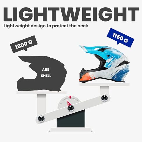 ILM ديرتبايك الألياف الزجاجية خوذة موتوكروس خفيفة الوزن للغاية ATV الطرق الوعرة موتوسيكليتا كاسكو للرجال والنساء DOT Model-610 in Kuwait