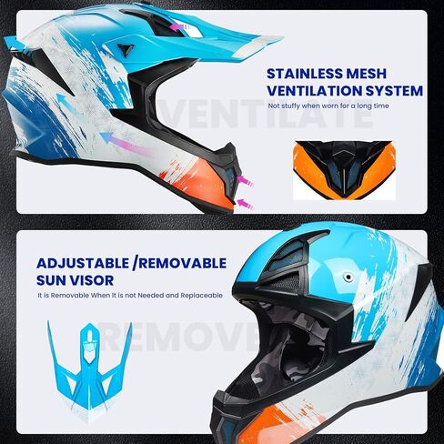 ILM ديرتبايك الألياف الزجاجية خوذة موتوكروس خفيفة الوزن للغاية ATV الطرق الوعرة موتوسيكليتا كاسكو للرجال والنساء DOT Model-610 in Kuwait