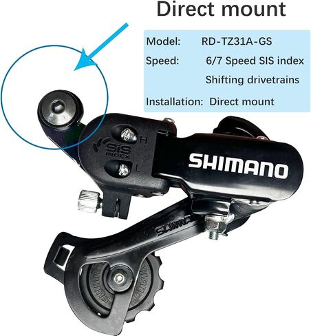 دراجة هوائية خلفية Derailleur Tourney RD-TY21/RD-TZ31 6/7 سرعة مثبت مباشر/حامل شماعات للدراجة الجبلية in Saudi Arabia
