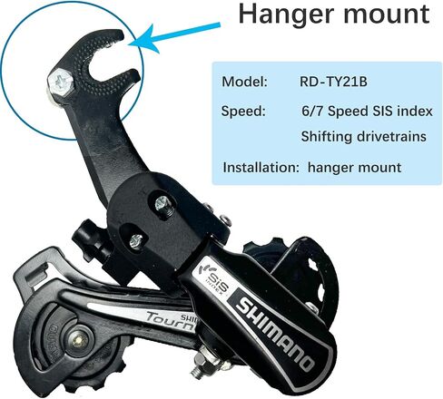 دراجة هوائية خلفية Derailleur Tourney RD-TY21/RD-TZ31 6/7 سرعة مثبت مباشر/حامل شماعات للدراجة الجبلية in Saudi Arabia