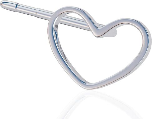925 Sterling Silver Nose Studs – L Shape Jewelry Piercing – 22G Silver Studs For Woman's Nose – Opal Fish Crown Fin Cz Heart Star Arrow in Saudi Arabia