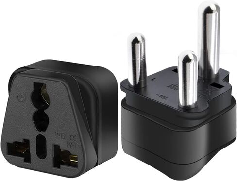(2pack) South Africa Big 3 Pins Type M Outlet Travel Power Adapter, South Africa Travel Plug Adapter,South Africa Plug Big 3 Pins Adapter,South Africa Socket (White) in Saudi Arabia