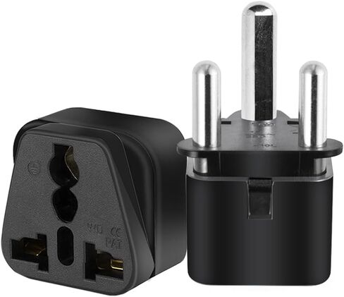 (2pack) South Africa Big 3 Pins Type M Outlet Travel Power Adapter, South Africa Travel Plug Adapter,South Africa Plug Big 3 Pins Adapter,South Africa Socket (White) in Saudi Arabia