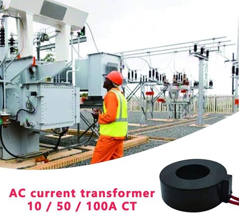 Jadeshay AC Current Transformer CT for Mini Ammeter, 100A AC Current Sensor with High Protection, Compact Portable and Precision-Made Quality ABS Material in Saudi Arabia