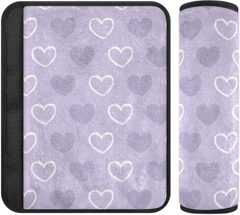 2 Pack Seatbelt Covers Seat Belt Cover Pad for Adults Boys Girls Car Seat Strap Covers Pads Cushion Universal Shoulder Strap Pad Protector for Backpack Camera Bag 6.5 x 6.5 Inch Purple Heart in Saudi Arabia