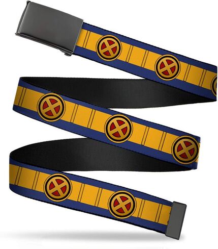 Belt Plain Clamp Buckle X Men Cyclops Utility Strap Blue Gold Black Red 1.5 Inch Wide Fits up to Size 42 in Saudi Arabia