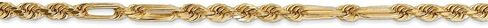 Jewels By Lux 14K Yellow Gold 3.0mm Milano Rope Chain in Saudi Arabia