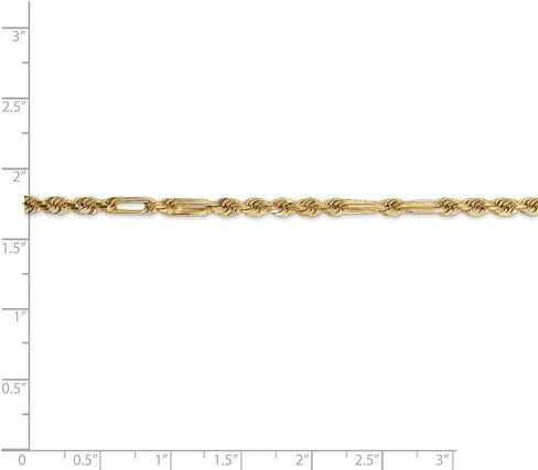 Jewels By Lux 14K Yellow Gold 3.0mm Milano Rope Chain in Saudi Arabia