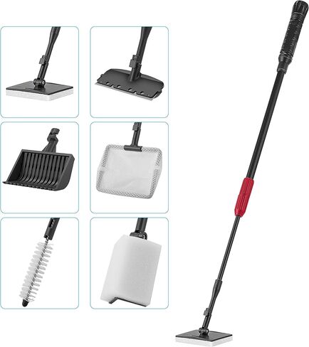 أدوات تنظيف حوض السمك 6 في 1 من VIVOSUN، مجموعة تنظيف خزان الأسماك القابلة للتعديل مع مقبض تلسكوبي طويل in Kuwait