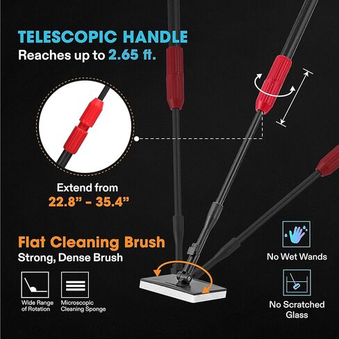 أدوات تنظيف حوض السمك 6 في 1 من VIVOSUN، مجموعة تنظيف خزان الأسماك القابلة للتعديل مع مقبض تلسكوبي طويل in Kuwait