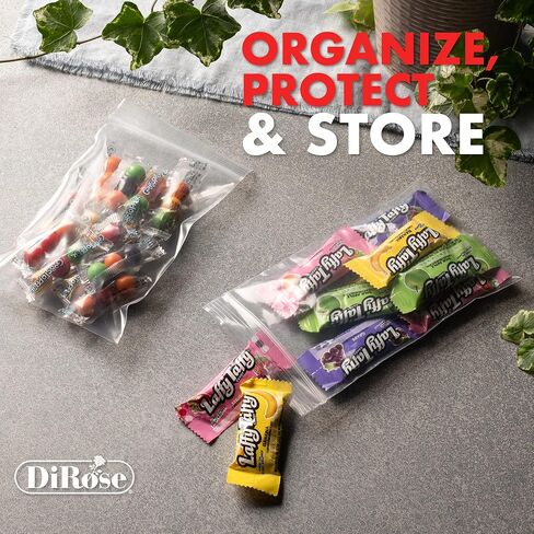 Reclosable Poly Zip Top Bags - 7" x 8" (100 Count), 2 Mil - Plastic Zip&lock Bags – Resealable Plastic Bags with Zipper - Clear Bags for Snacks, Hardware, Arts & Crafts in Kuwait