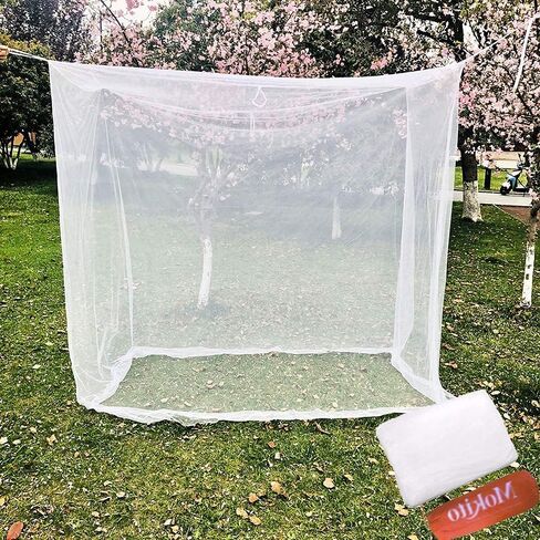 Camp Mosquito Net, Ultra Large Mosquito Net Camping Tent for Camping, Finest Holes Mesh 20, Square Netting Curtain for Bunk Bed, Camping, Bedding, Patio, Easy Installation, Storage Bag 200*200*180cm in Saudi Arabia