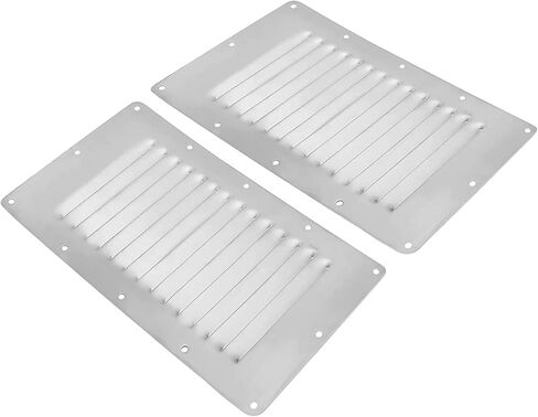 4 عبوات من الفولاذ المقاوم للصدأ YaeMarine مقاس 12.7 سم × 22.86 سم مستطيلة الشكل، فتحة تهوية لليخوت البحرية، غطاء مناسب للأجهزة in Kuwait