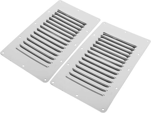 4 عبوات من الفولاذ المقاوم للصدأ YaeMarine مقاس 12.7 سم × 22.86 سم مستطيلة الشكل، فتحة تهوية لليخوت البحرية، غطاء مناسب للأجهزة in Kuwait