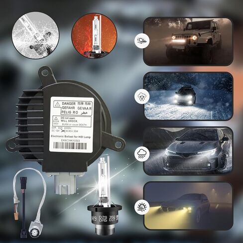 28474-89904 مصباح أمامي ومصباح D2S Hid، وحدة تحكم زينون HID مع مشعل، متوافقة مع Infiniti G35 G37 Fx35 Fx45 Qx50 Qx56 Qx70 - يستبدل 28474-8991A NZMNS111LBNA NZMNS111LANA in Kuwait