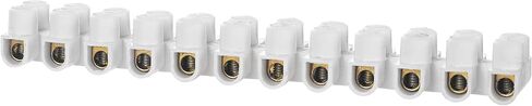 10PCS 20A Terminal Block White Screw Terminal Connector Dual Row Electric Barrier Block 12-Position Terminal Strip,10 Amp 380 V in Saudi Arabia
