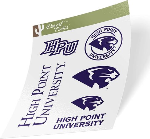 Desert Cactus High Point University HPU Panthers Stickers Vinyl Decals Laptop Water Bottle Car Scrapbook T2 (Type 2) in Saudi Arabia