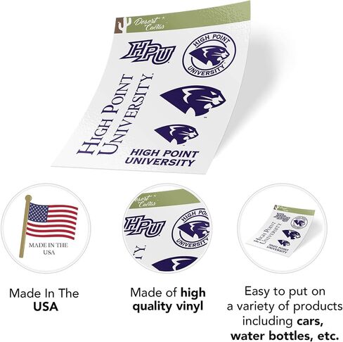 Desert Cactus High Point University HPU Panthers Stickers Vinyl Decals Laptop Water Bottle Car Scrapbook T2 (Type 2) in Saudi Arabia