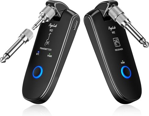 UHF Wireless Guitar System with BT Function, Rechargeable Guitar Wireless Transmitter Receiver, 6.35mm & 3.5mm 2 in 1 Plug, 35 Channels Digital Audio System for Electric Guitars, Bass in Saudi Arabia