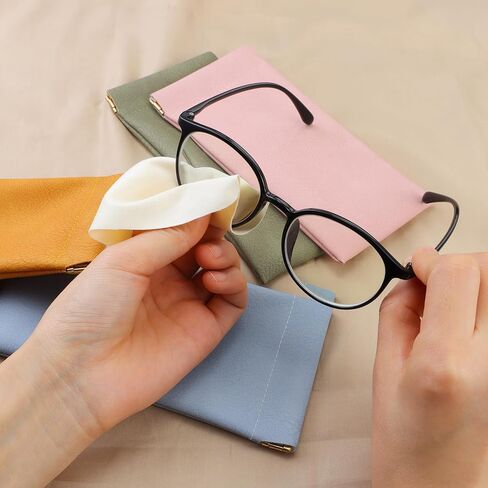4 Pack Glasses Case Soft,Eye glass Cases Womens Soft,Soft Glasses Cases,Soft Eyeglass Case,Sunglass Case Soft in Saudi Arabia