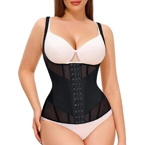 Nebility Waist Trainer for Women Corset Shapewear Tummy Control Body Shaper Top Waist Cincher Girdle with Adjustable Straps in Kuwait